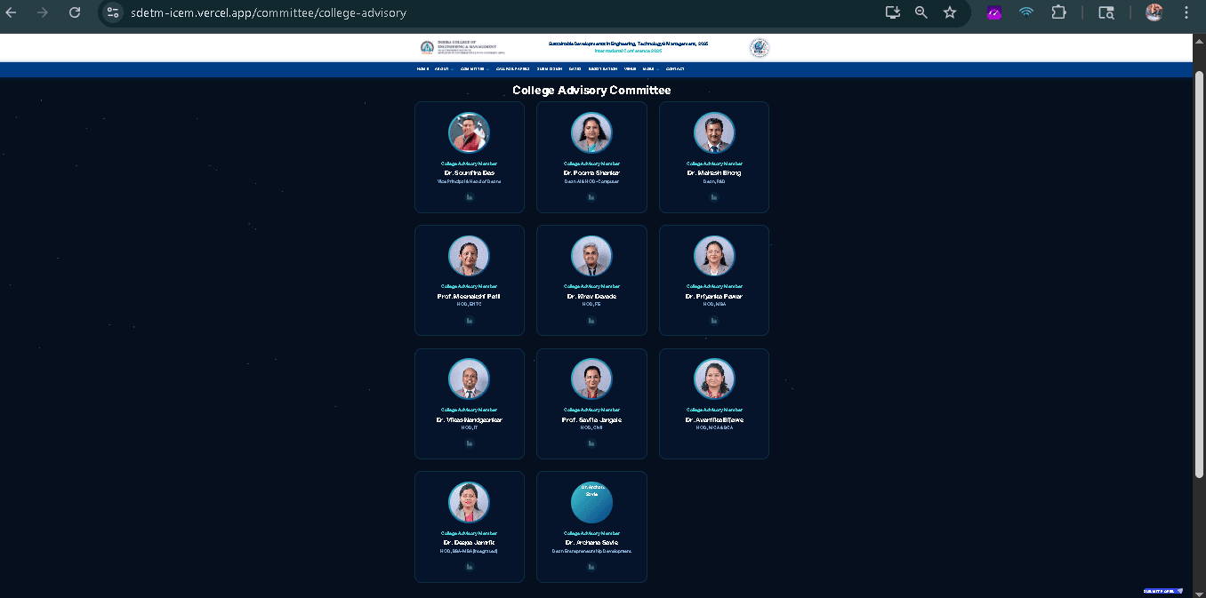 College Advisory Committees