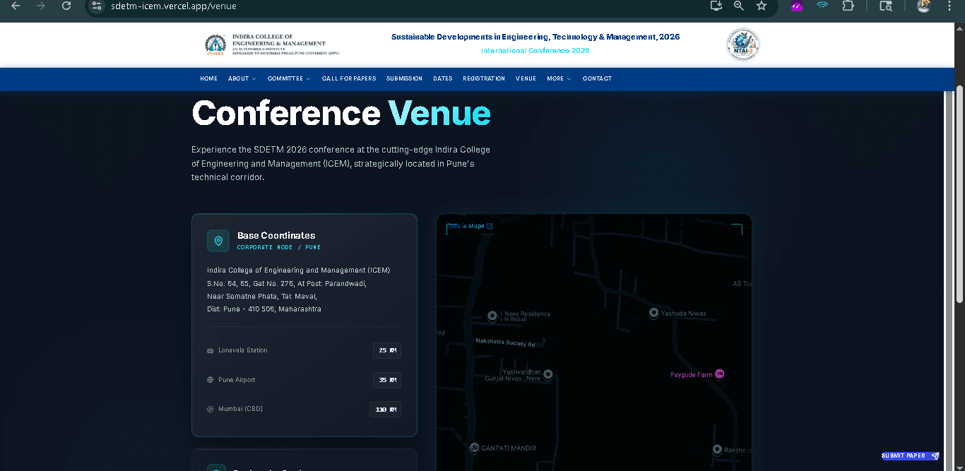 Conference Venue & Logistics