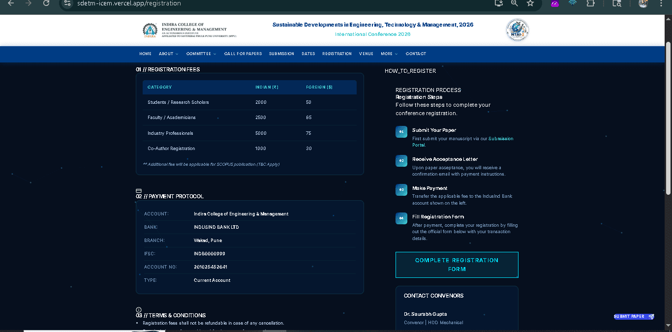Registration Information